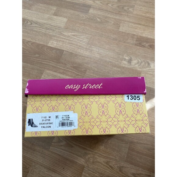 Easy Street Falcon Women's Ankle Boots Size 7.5 Red Burgundy Dress Booties - Picture 3 of 16